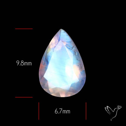 Faceted Indian Rainbow Moonstone