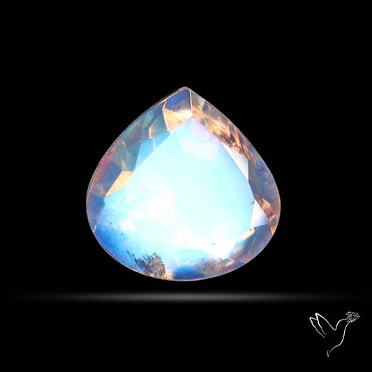 Faceted Indian Rainbow Moonstone