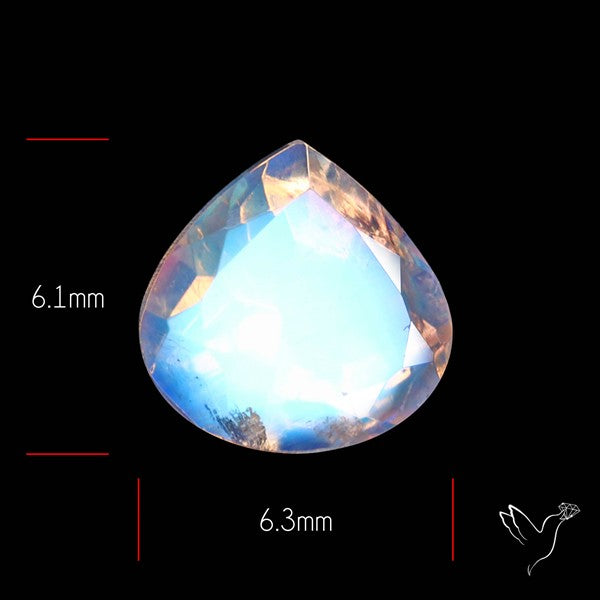 Faceted Indian Rainbow Moonstone