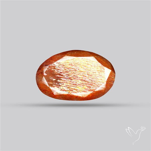 Meteor Shower Sunstone Faceted Rare Pattern Fine Gemstone