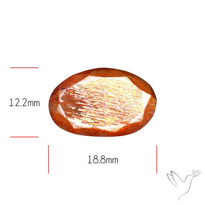 Meteor Shower Sunstone Faceted Rare Pattern Fine Gemstone