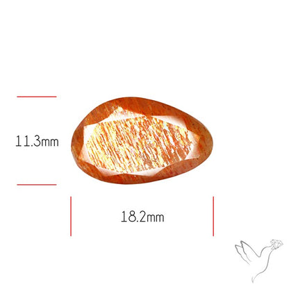 Meteor Shower Sunstone Faceted Rare Pattern Fine Gemstone