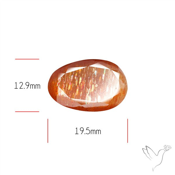 Meteor Shower Sunstone Faceted Rare Pattern Fine Gemstone