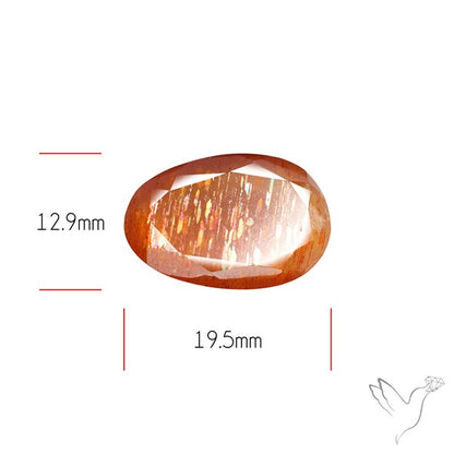 Meteor Shower Sunstone Faceted Rare Pattern Fine Gemstone