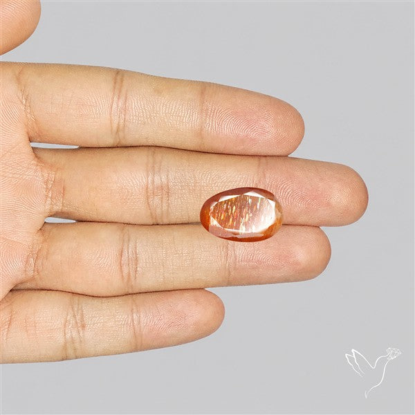 Meteor Shower Sunstone Faceted Rare Pattern Fine Gemstone