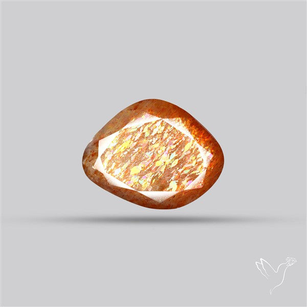 Meteor Shower Sunstone Faceted Rare Pattern Fine Gemstone