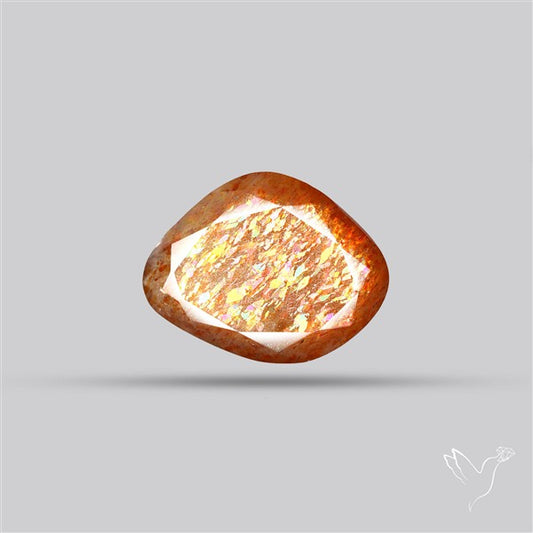 Meteor Shower Sunstone Faceted Rare Pattern Fine Gemstone