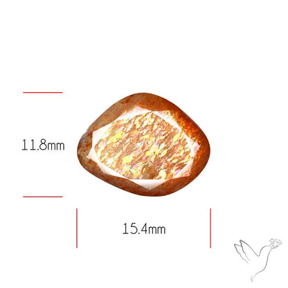 Meteor Shower Sunstone Faceted Rare Pattern Fine Gemstone