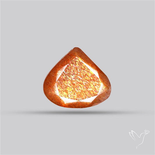 Meteor Shower Sunstone Faceted Rare Pattern Fine Gemstone