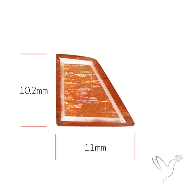Meteor Shower Sunstone Faceted Rare Pattern Fine Gemstone