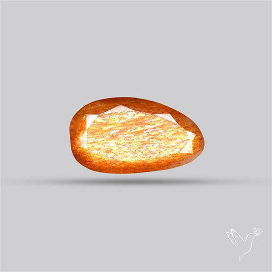 Meteor Shower Sunstone Faceted Rare Pattern Fine Gemstone