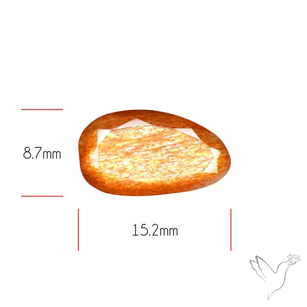 Meteor Shower Sunstone Faceted Rare Pattern Fine Gemstone