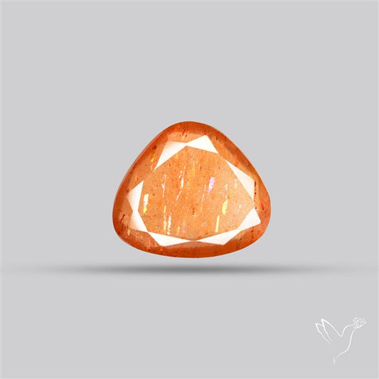 Meteor Shower Sunstone Faceted Rare Pattern Fine Gemstone