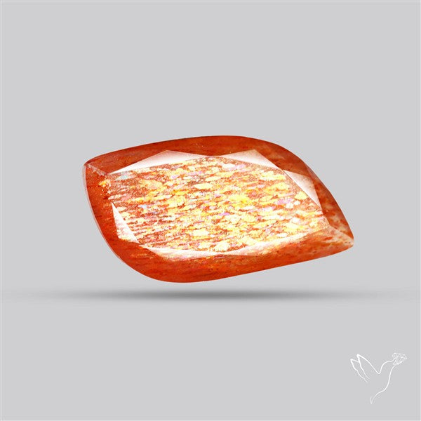 Meteor Shower Sunstone Faceted Rare Pattern Fine Gemstone