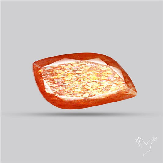 Meteor Shower Sunstone Faceted Rare Pattern Fine Gemstone