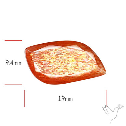 Meteor Shower Sunstone Faceted Rare Pattern Fine Gemstone