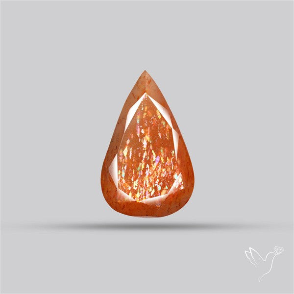 Meteor Shower Sunstone Faceted Rare Pattern Fine Gemstone