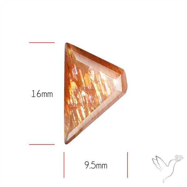 Meteor Shower Sunstone Faceted Rare Pattern Fine Gemstone