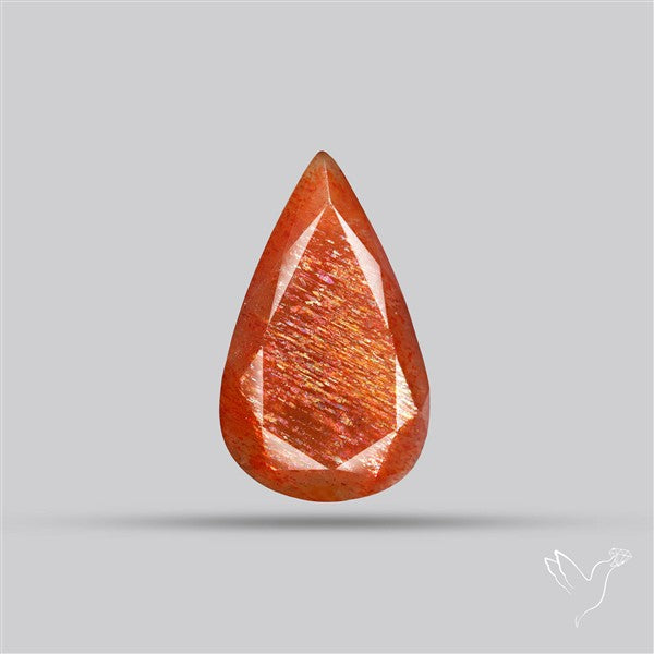 Meteor Shower Sunstone Faceted Rare Pattern Fine Gemstone