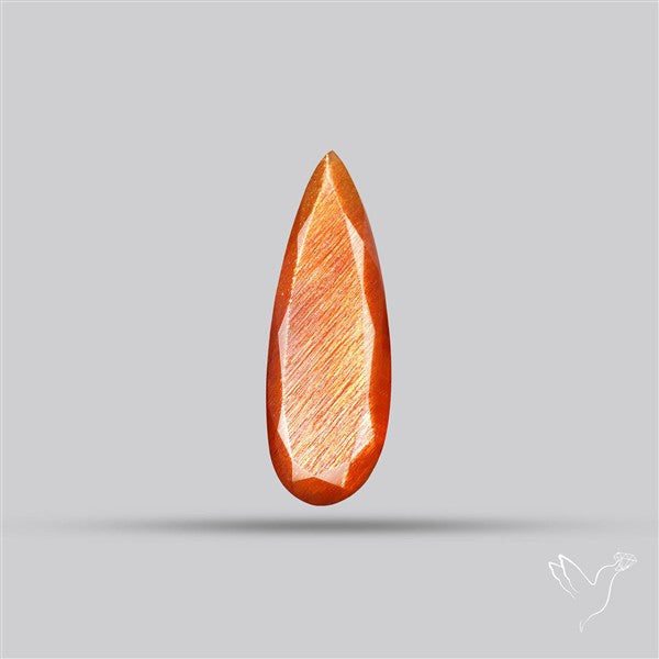Meteor Shower Sunstone Faceted Rare Pattern Fine Gemstone