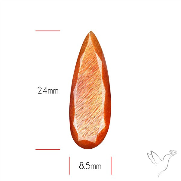 Meteor Shower Sunstone Faceted Rare Pattern Fine Gemstone