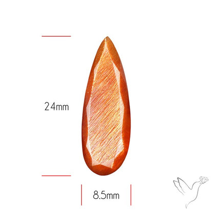 Meteor Shower Sunstone Faceted Rare Pattern Fine Gemstone