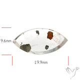 Rare Pyrite and Iron Included Quartz Cabochon