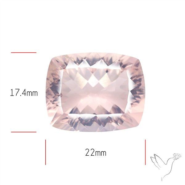 Millennium Cut Fine Rose Quartz Brazil Concave Cut