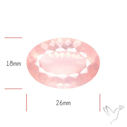 Millennium Cut Fine Rose Quartz Brazil Concave Cut