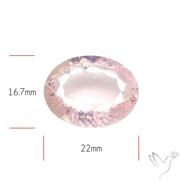 Millennium Cut Fine Rose Quartz Brazil Concave Cut