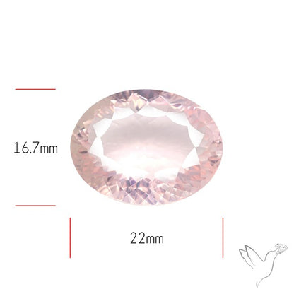 Millennium Cut Fine Rose Quartz Brazil Concave Cut