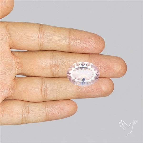 Millennium Cut Fine Rose Quartz Brazil Concave Cut