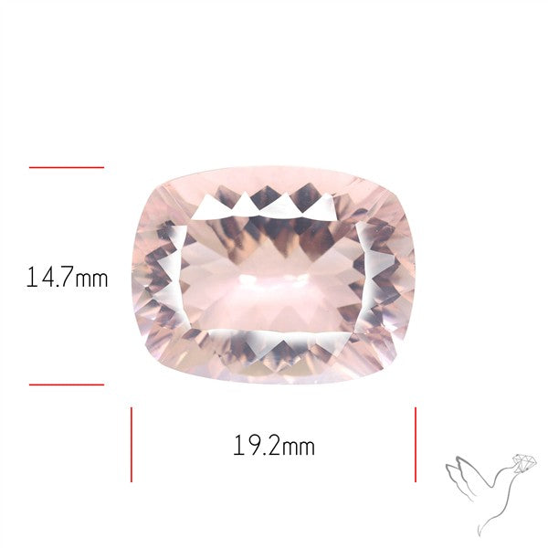 Millennium Cut Fine Rose Quartz Brazil Concave Cut