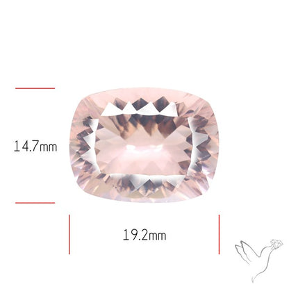 Millennium Cut Fine Rose Quartz Brazil Concave Cut