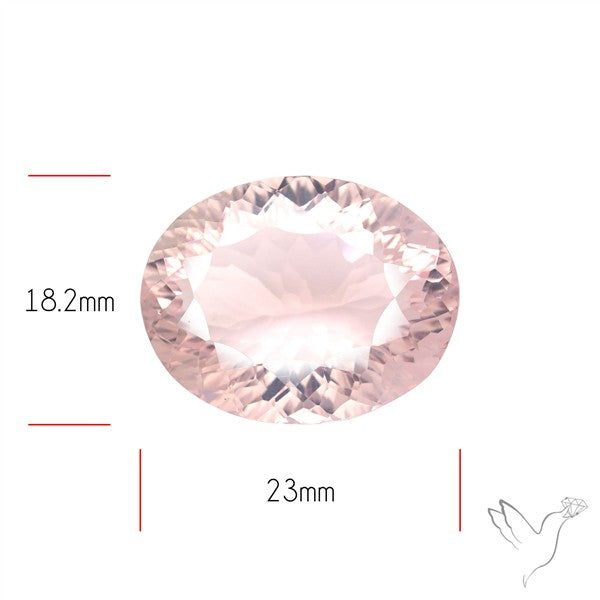 Millennium Cut Fine Rose Quartz Brazil Concave Cut