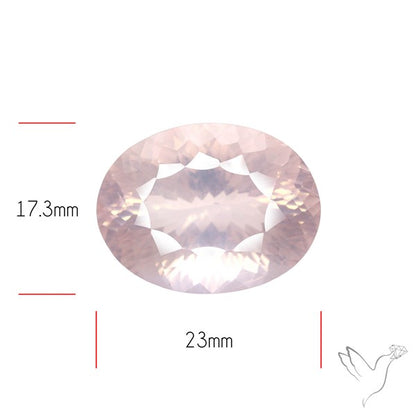 Millennium Cut Fine Rose Quartz Brazil Concave Cut