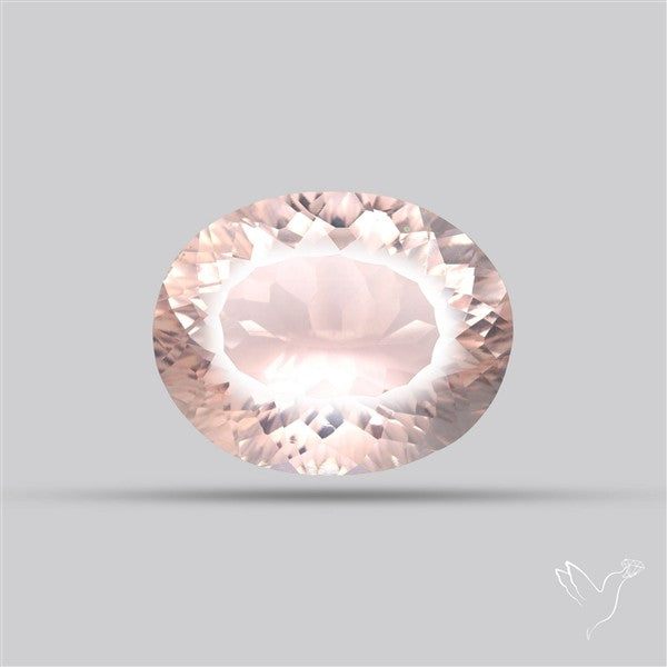 Millennium Cut Fine Rose Quartz Brazil Concave Cut