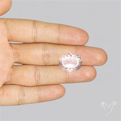 Millennium Cut Fine Rose Quartz Brazil Concave Cut