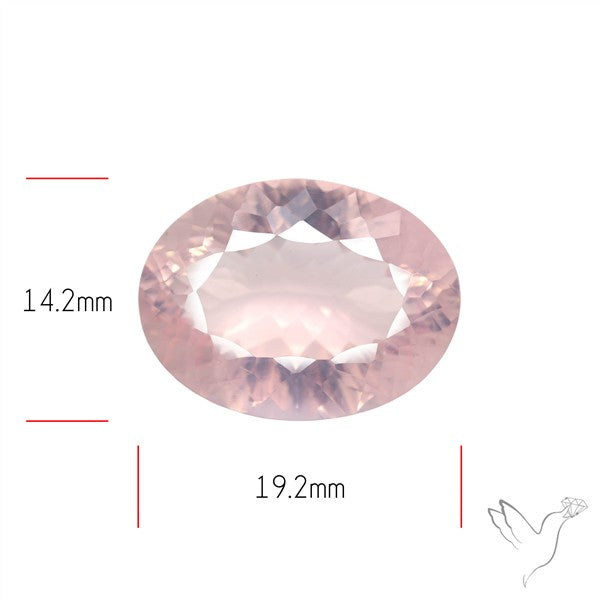 Millennium Cut Fine Rose Quartz Brazil Concave Cut