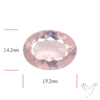 Millennium Cut Fine Rose Quartz Brazil Concave Cut