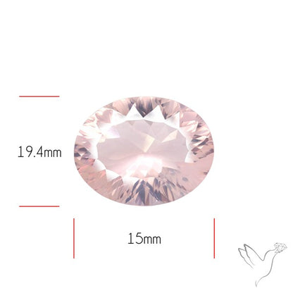 Millennium Cut Fine Rose Quartz Brazil Concave Cut