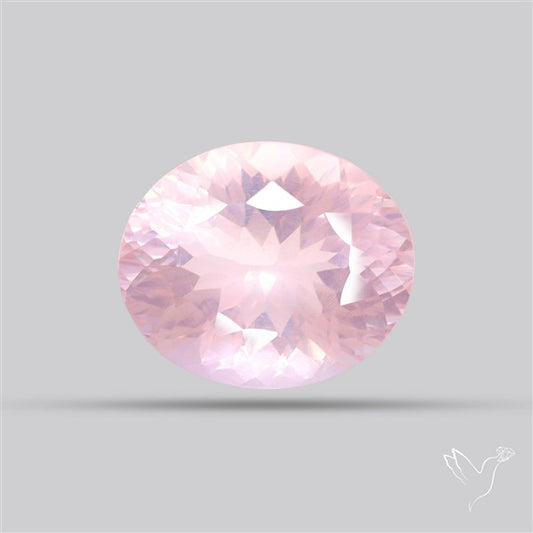 Millennium Cut Fine Rose Quartz Brazil Concave Cut 
