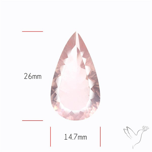 Millennium Cut Fine Rose Quartz Brazil Concave Cut