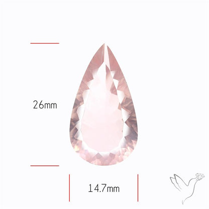 Millennium Cut Fine Rose Quartz Brazil Concave Cut