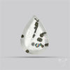 Rare Pyrite Included Quartz Cabochon with natural Rainbow Formation