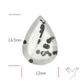Rare Pyrite Included Quartz Cabochon with natural Rainbow Formation