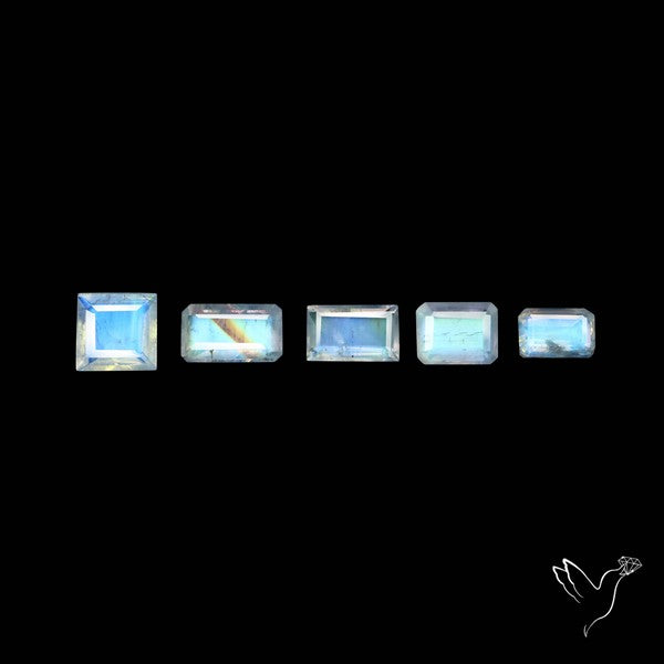 Faceted African Blue Moonstone Set