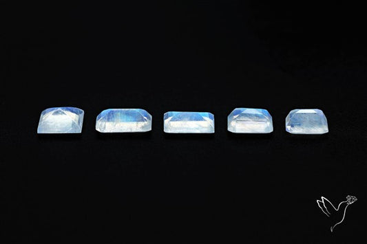 Faceted African Blue Moonstone Set