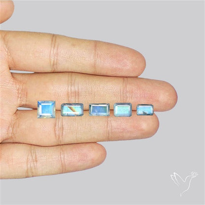 Faceted African Blue Moonstone Set