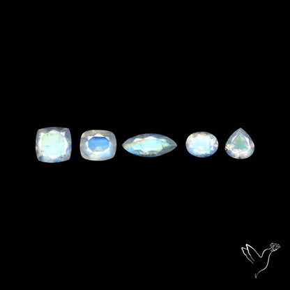 Faceted African Blue Moonstone Set